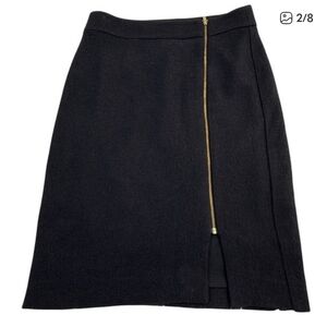 Banana Republic Wool Skirt Black A-Line Career Office Wear Size 2 Classic Chic